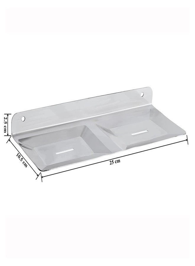 Primax Stainless Steel Double Soap Holder for Bathroom/Soap Stand/Soap Dish/Bathroom Accessories(Pack of 1) - Image 3